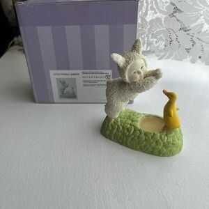 Snowbunnies “Little Puddle Jumper” Figurine with Duck